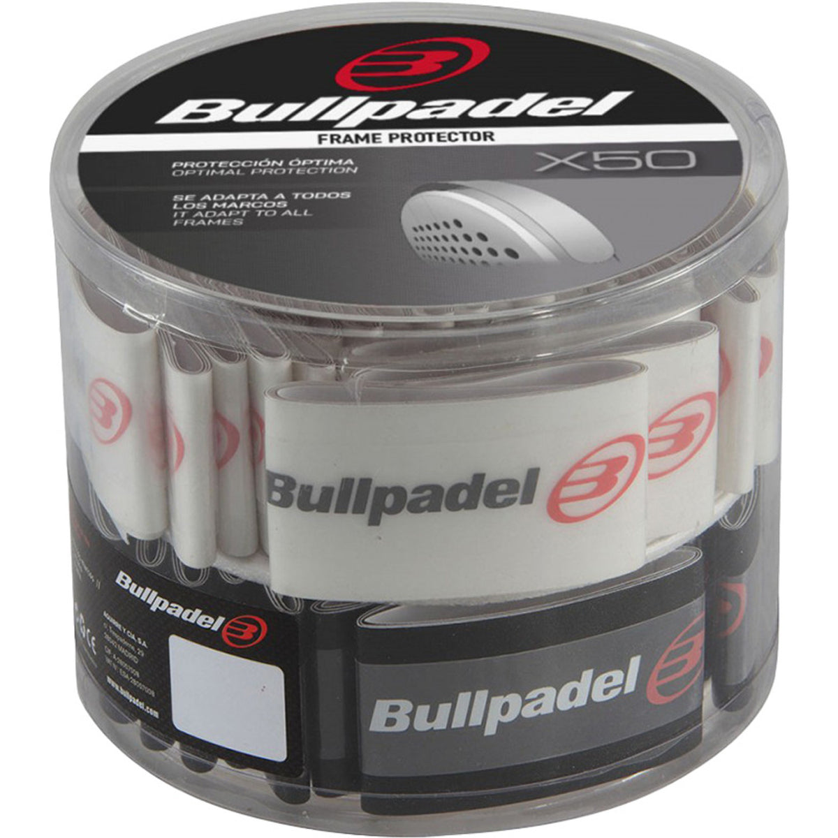 Bullpadel Frame Protector 50 Pcs - Black/White
