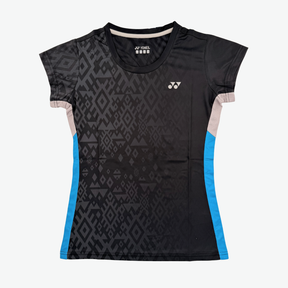 Yonex YTL 11 Batik Fade 2 Womens T-Shirt Black Clothing Yonex