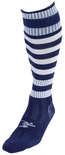 Precision Hooped Pro Football Socks Junior - Navy/White