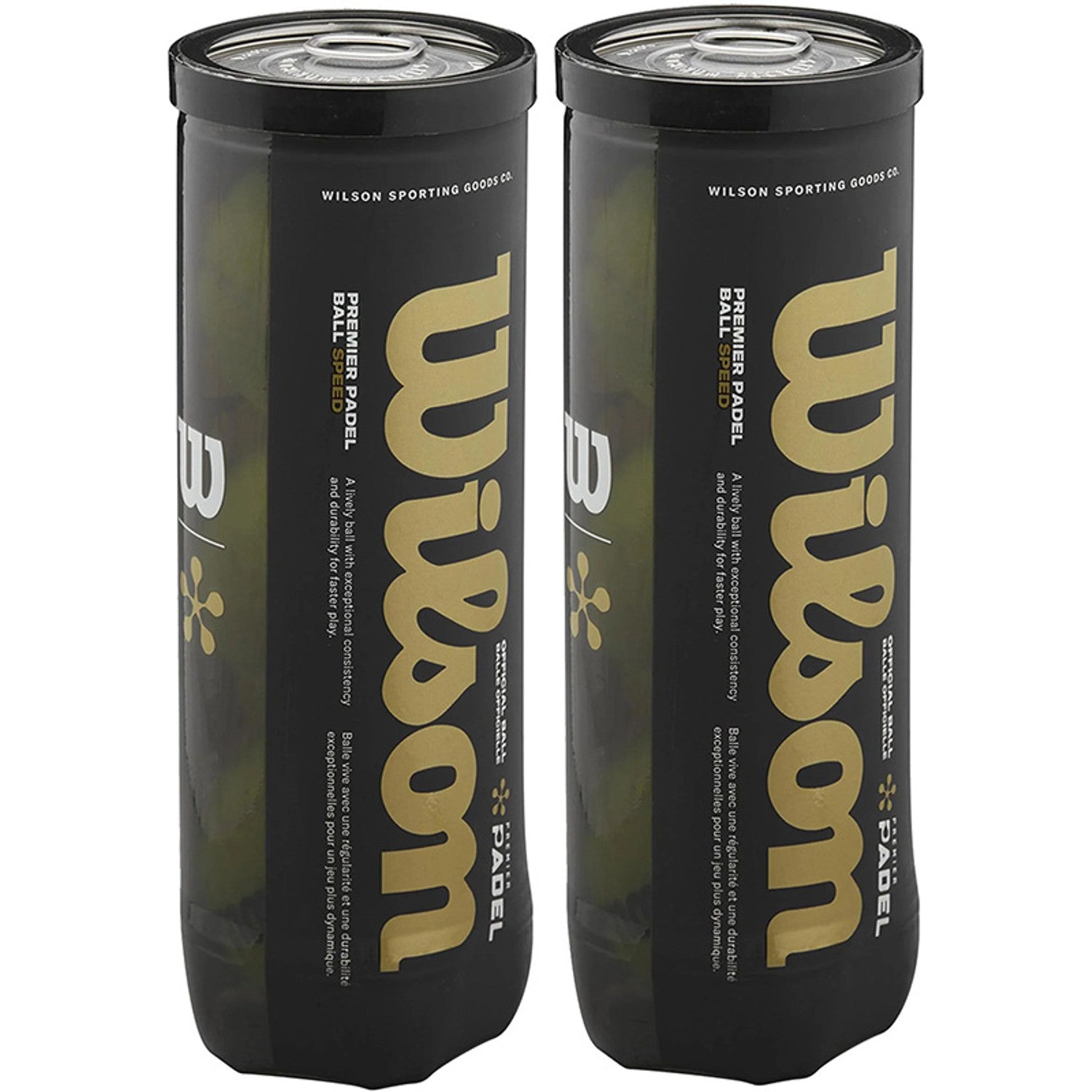 Wilson Premier Padel Speed Bi-Pack Tennis Ball - Yellow