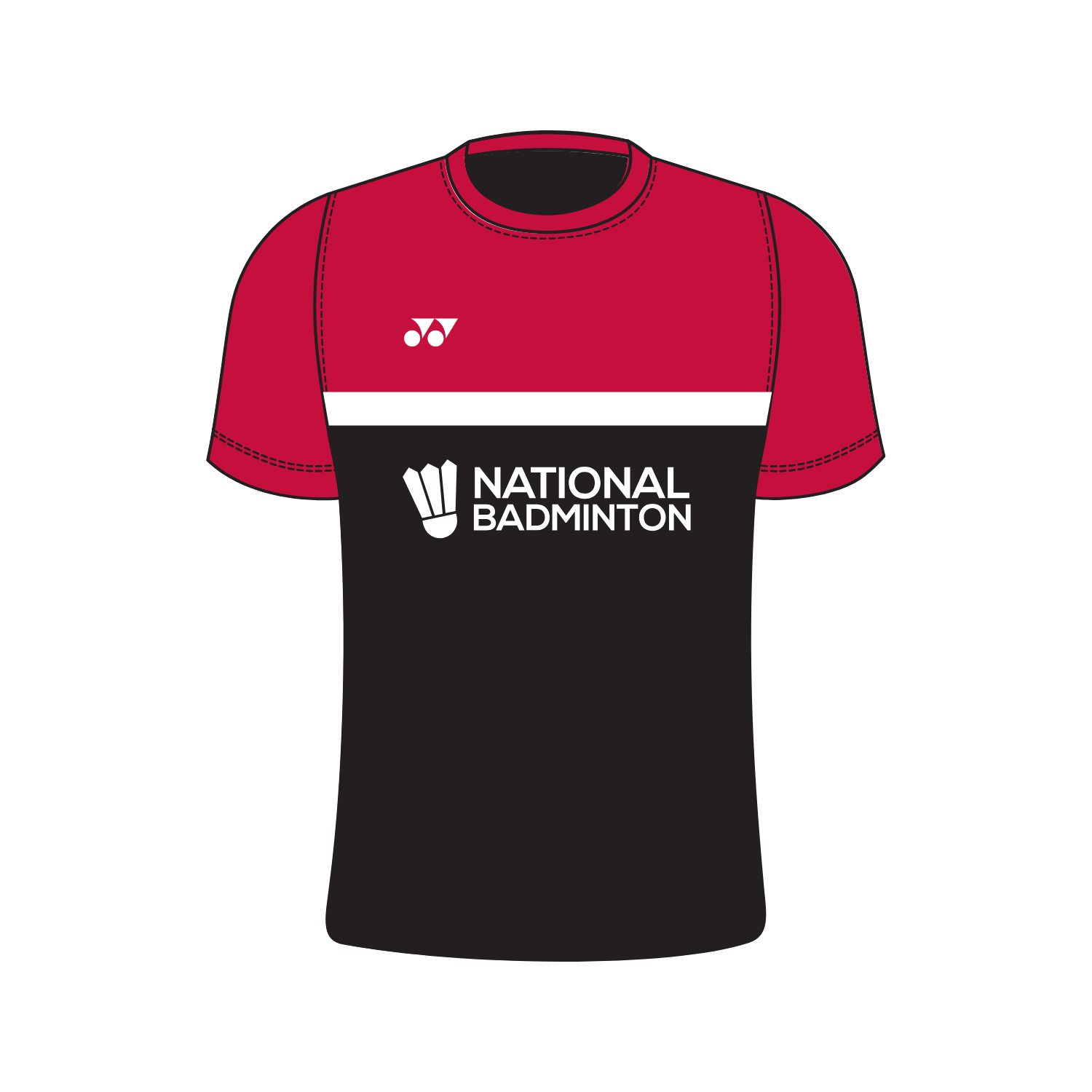 National Badminton Yonex T006 Power Crew Neck T-Shirt Men - Red