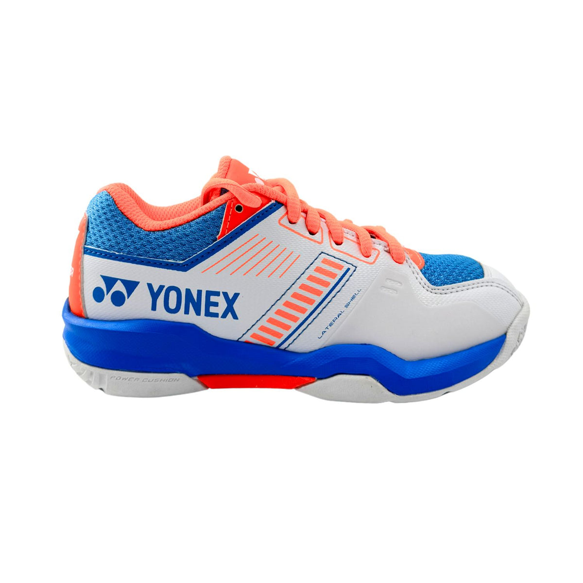 Yonex Power Cushion Strider Flow SHBSF1JREX Badminton Shoes Juniors (White/Sky Blue)