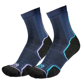 1000 Mile Trail Repreve Single Layer Running Socks 2 Pack Women's - Navy Socks 1000 Mile