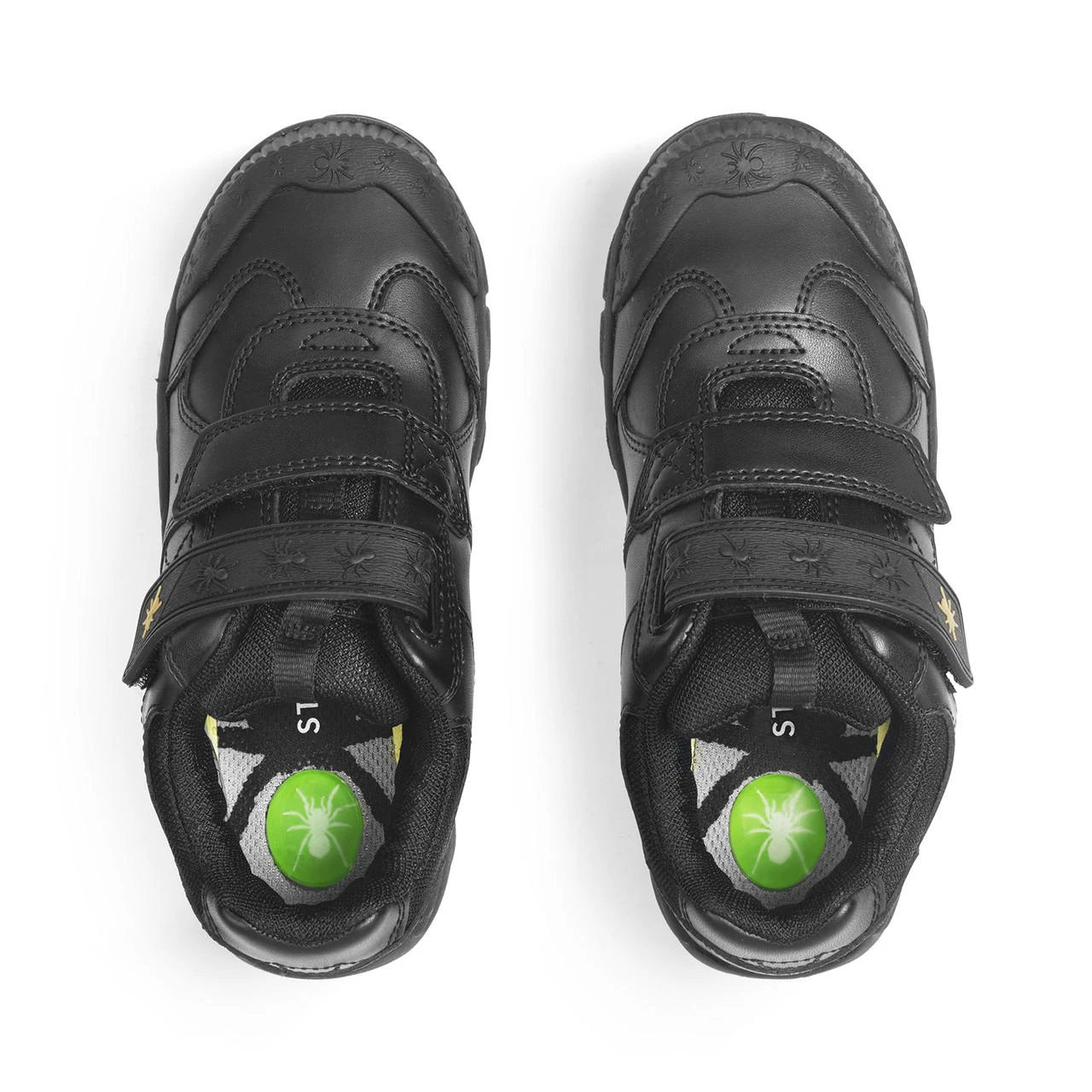 Start-Rite Tarantula 2272 boys' leather school shoes, black, back view