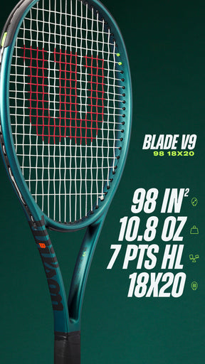 Wilson BLADE 98 18X20 V9.0 Unstrung WR149911 Free Restring