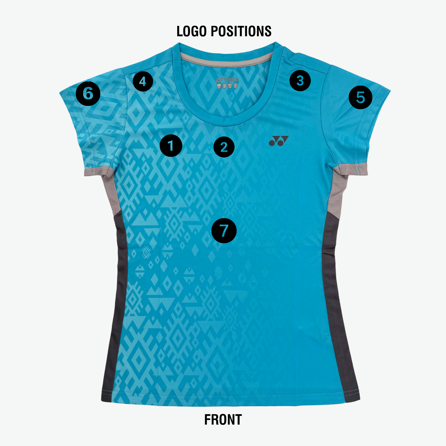 Yonex YTL 11 Batik Fade 2 Womens T-Shirt Blue Sea Clothing Yonex