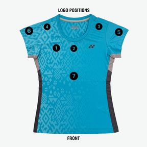 Yonex YTL 11 Batik Fade 2 Womens T-Shirt Blue Sea Clothing Yonex