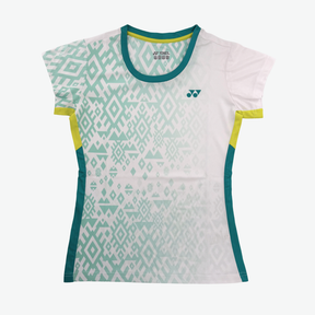 Yonex YTL 11 Batik Fade 2 Womens T-Shirt White Green White Clothing Yonex