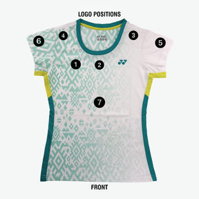 Yonex YTL 11 Batik Fade 2 Womens T-Shirt White Green Clothing Yonex