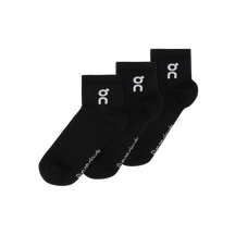 On Running Logo Sock Mid Unisex 3 Pcs - Black Black Clothing On Running
