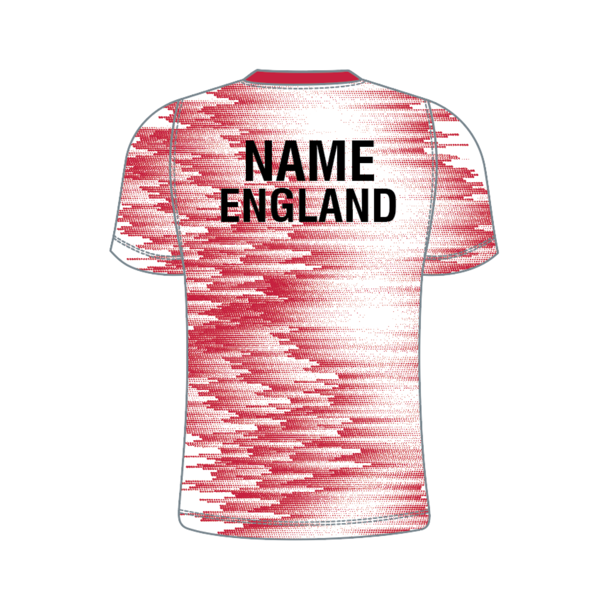 Yonex Kit Teamwear England Masters Badminton T015 Speed Fade V Neck T-Shirt Men - White/Red Clothing Yonex Teamwear