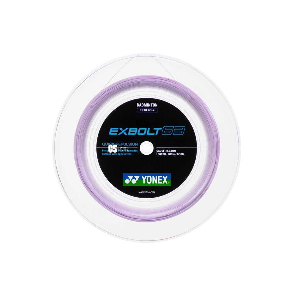 Yonex Exbolt 63 Badminton String (200m Reel) Lavender