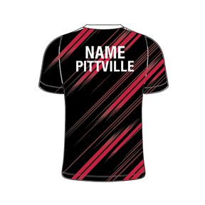 Yonex Kit T001 Pitville Badminton Club Turbo V Neck Junior - Black/Red/White by Yonex Teamwear