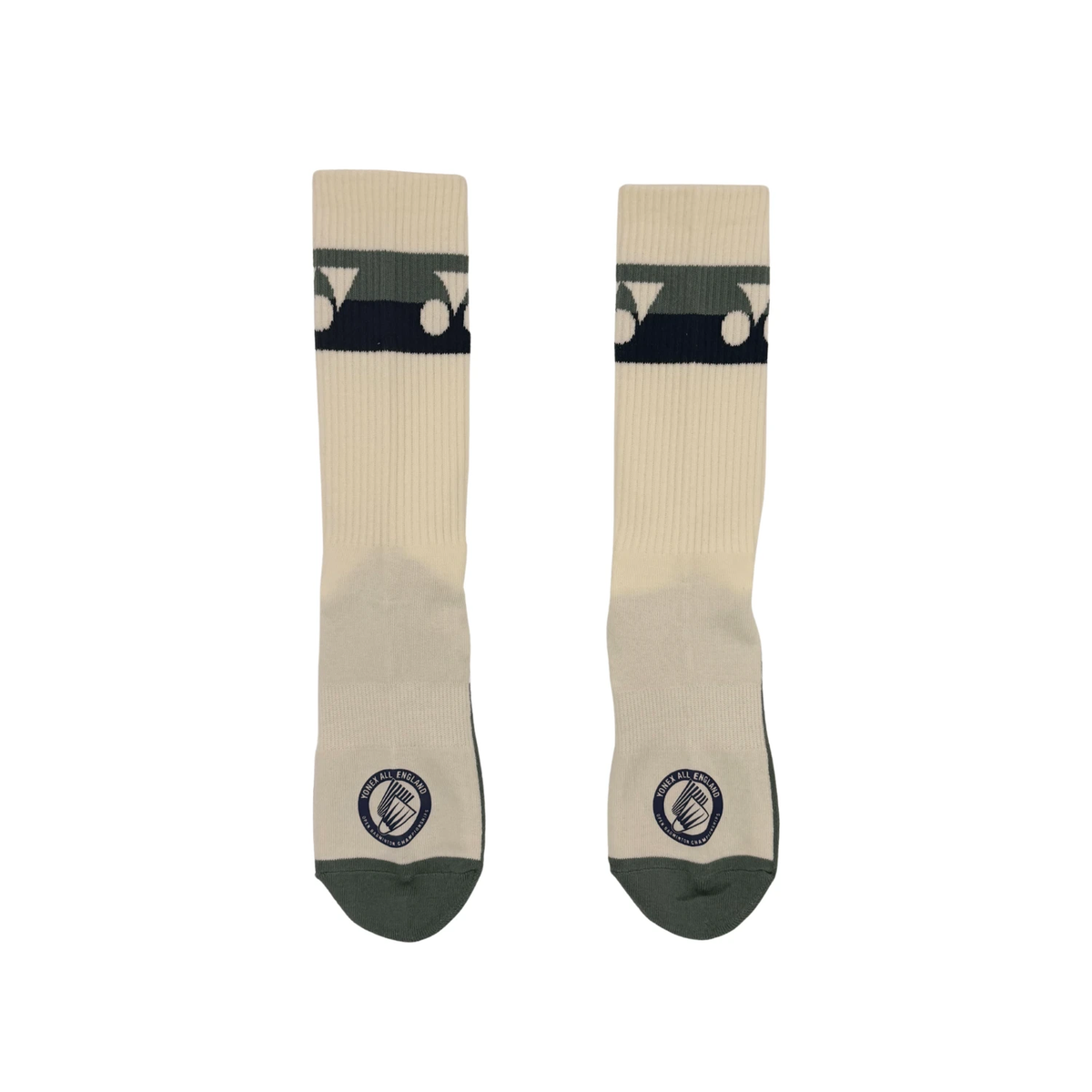 Yonex All England 1899 Crew Sock 26 Unisex - Cream Clothing Yonex