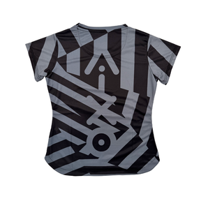 AIXO Chaos Camo Womens T-Shirt - Slate by Aixo