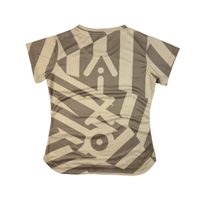 AIXO Chaos Camo Womens T-Shirt - Stone by Aixo
