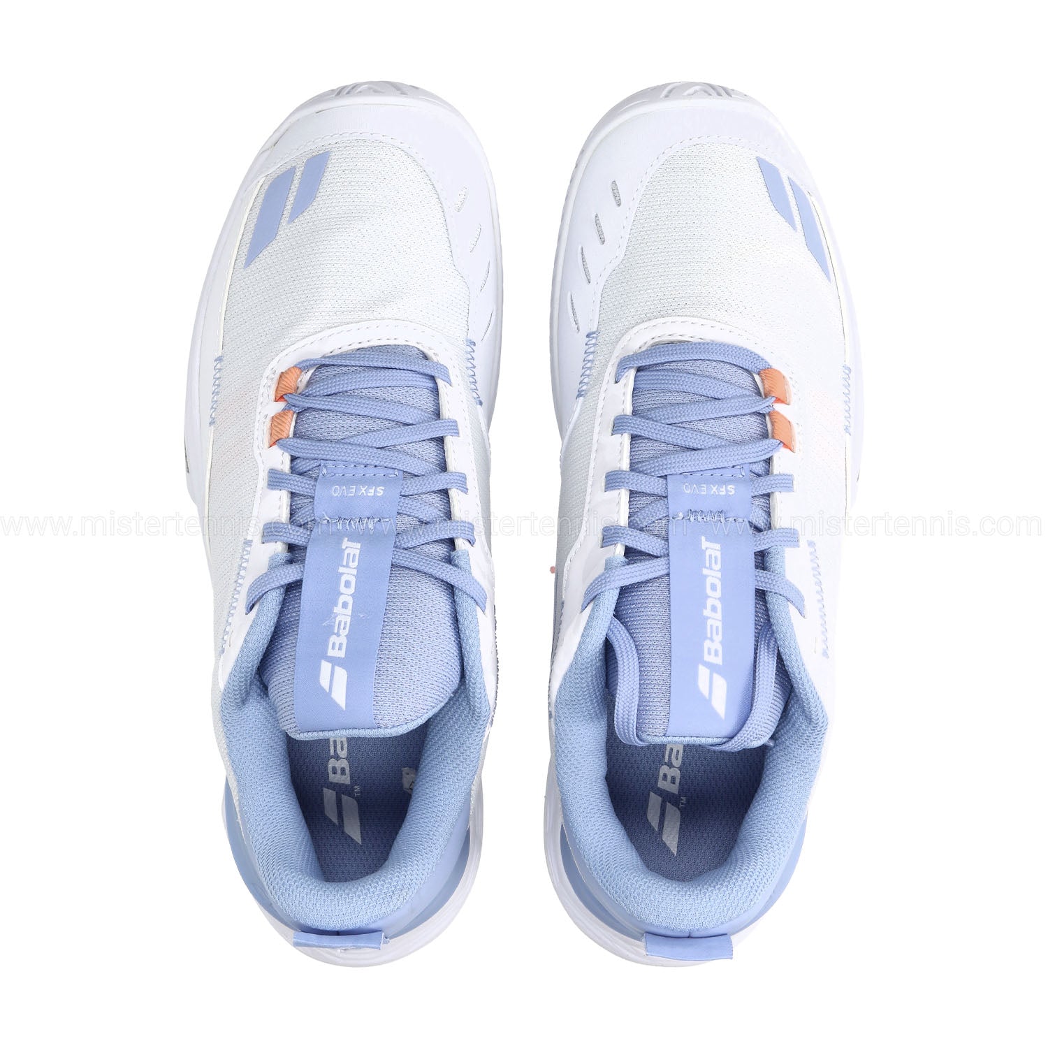 Babolat SFX Evo All Court 2026 Tennis Shoe Women - White/Forever Blue Tennis Shoes Babolat