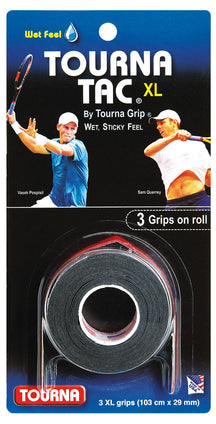 Tourna Tac XL Overgrip 3 Pack - White/Black/Pink