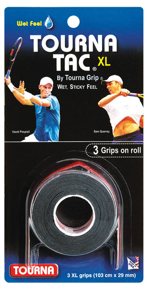 Tourna Tac XL Overgrip 3 Pack - White/Black/Pink