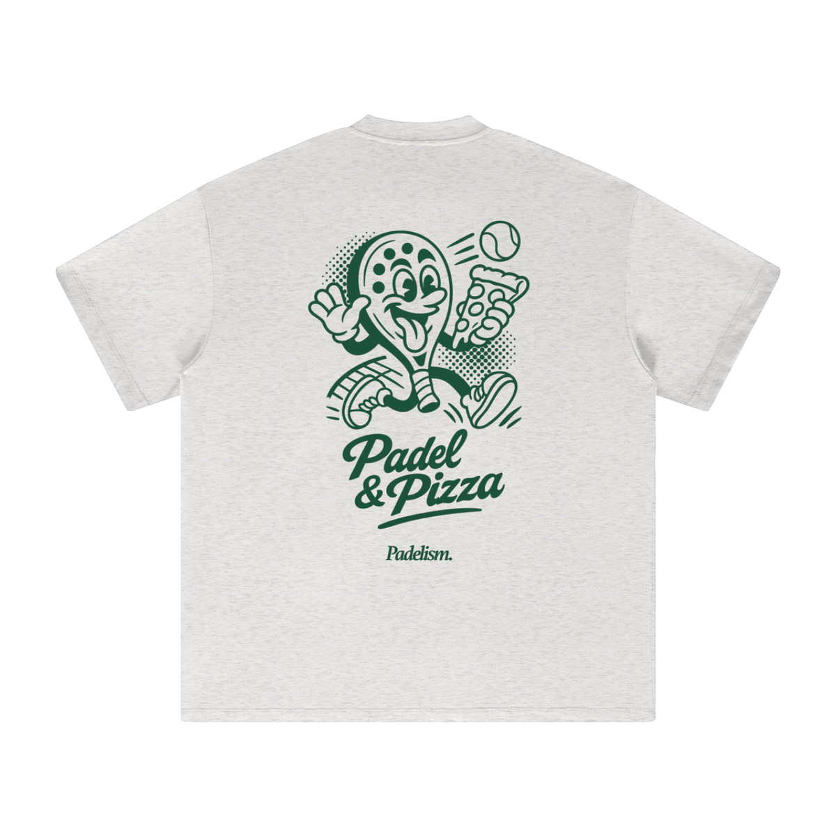 Padel & Pizza - Heavyweight T-Shirt Oat Gray Padelism