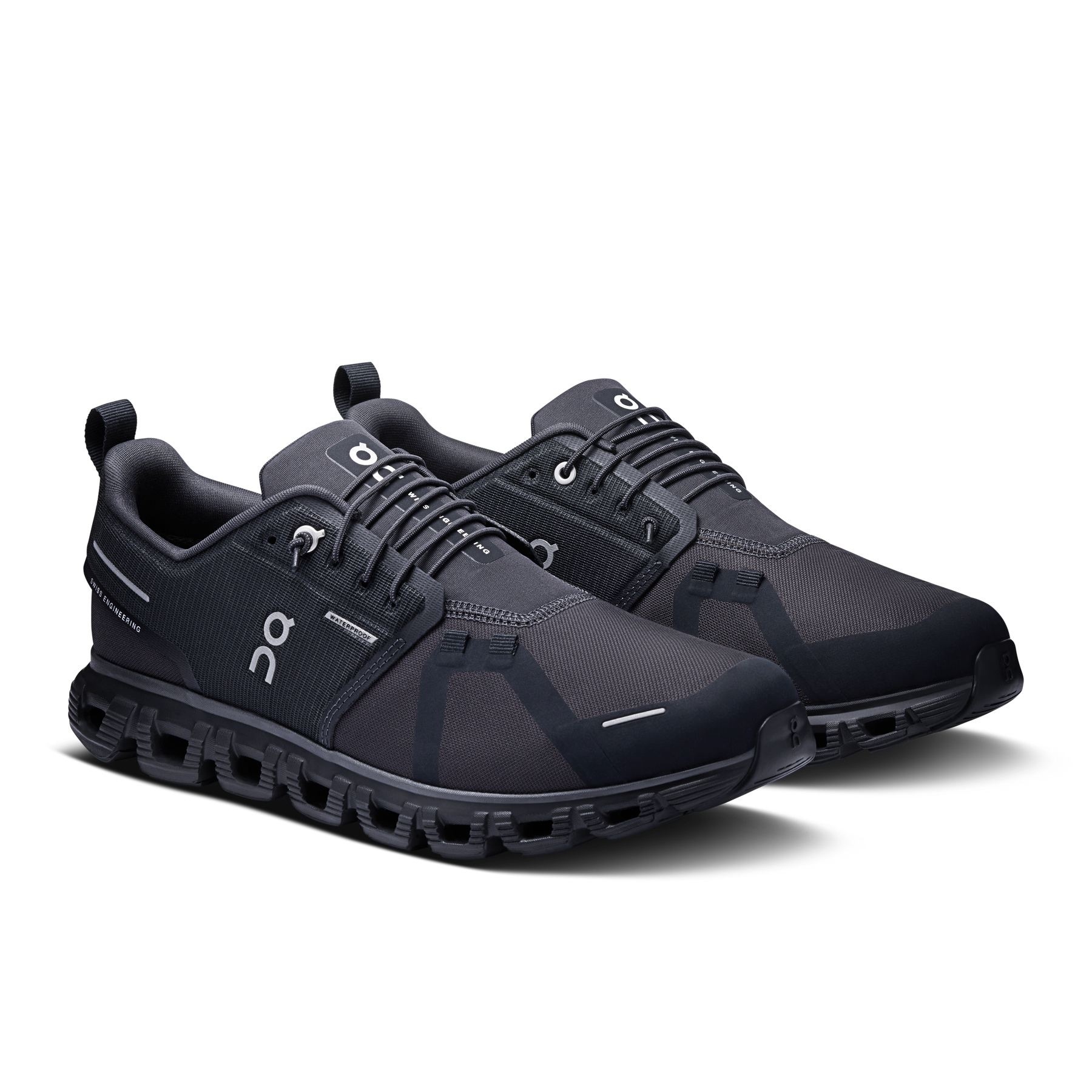 On Cloud 6 Waterproof Running Shoes Men - Black/Black
