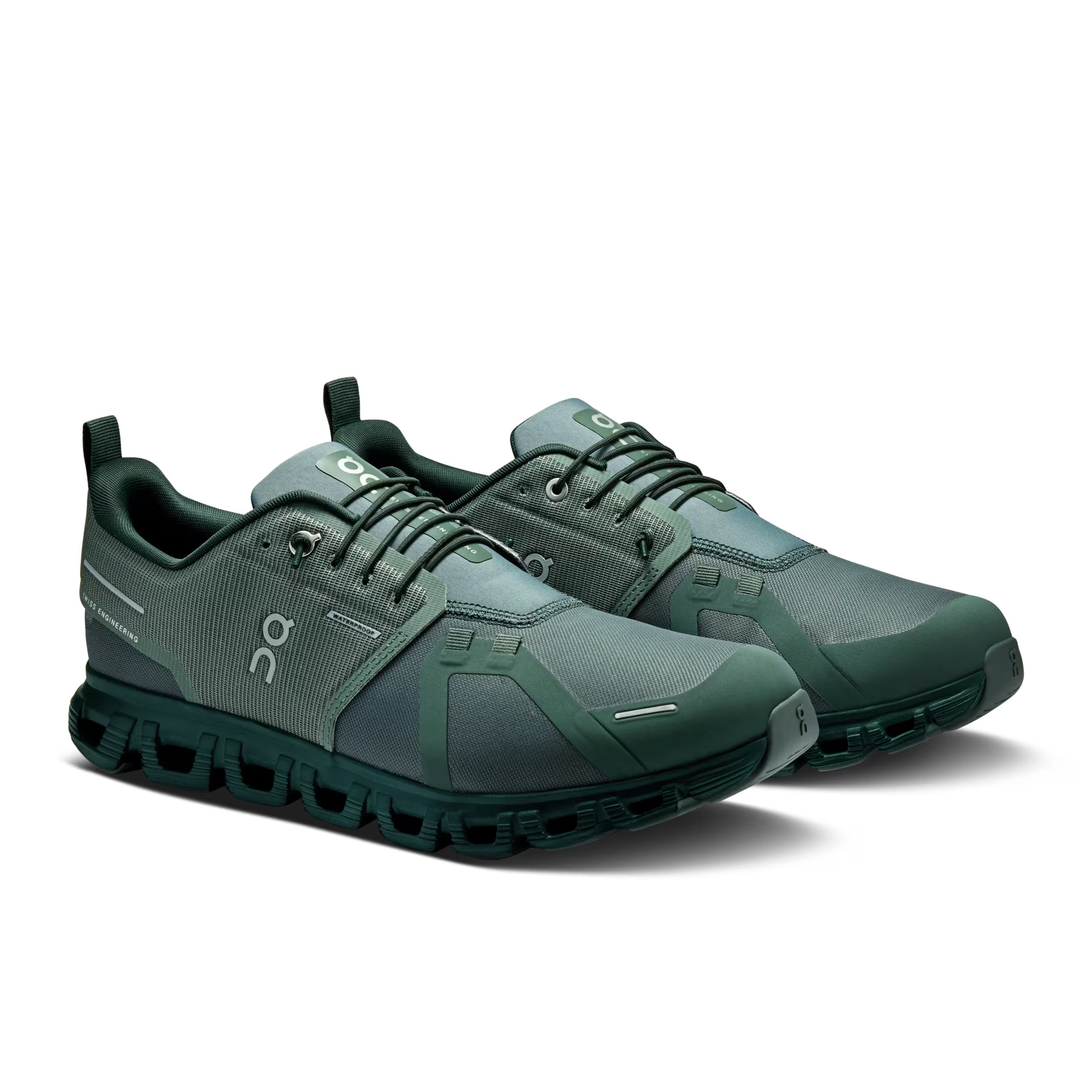 On Running Cloud 6 Waterproof Running Shoes Men - Olive/Evergreen Running Shoes On Running