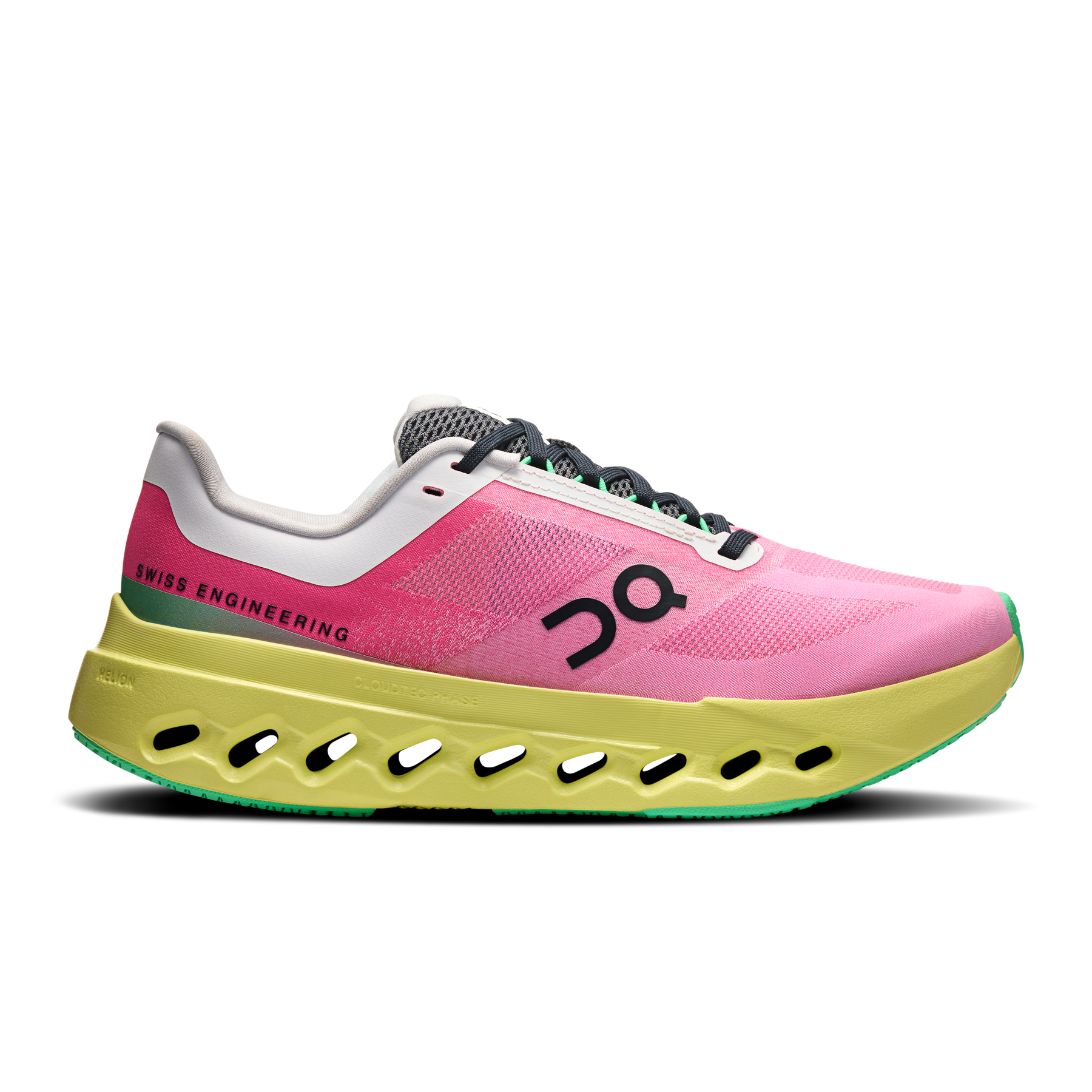 ON Cloudsurfer Next Running Shoes Women-Pink/Limelight
