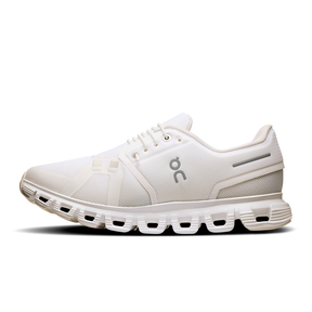 On Cloud 6 Running Shoes Women - White/White