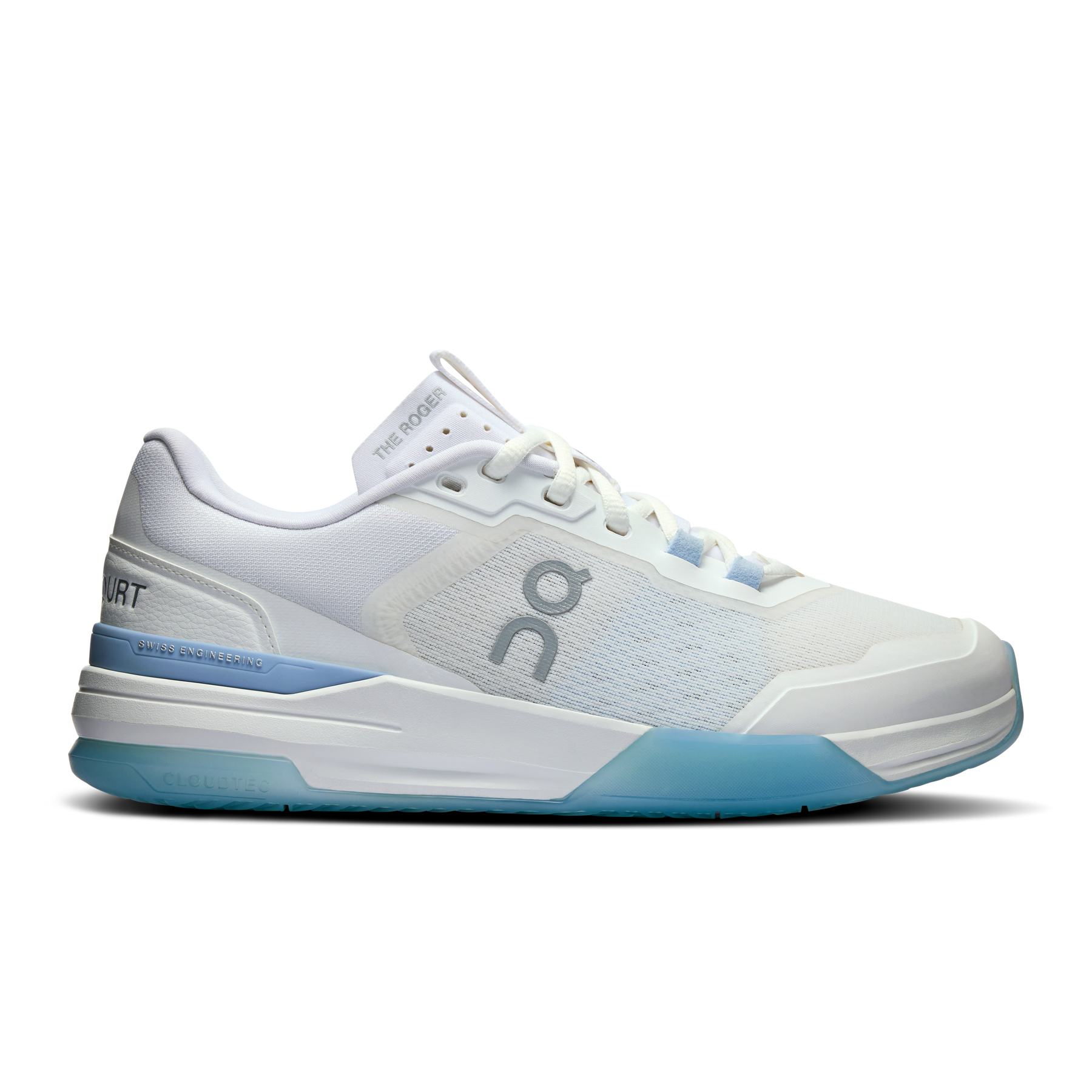 On THE ROGER Advantage Pro Tennis Shoes Women - White/Chambray White Chambray Tennis Shoes On Running