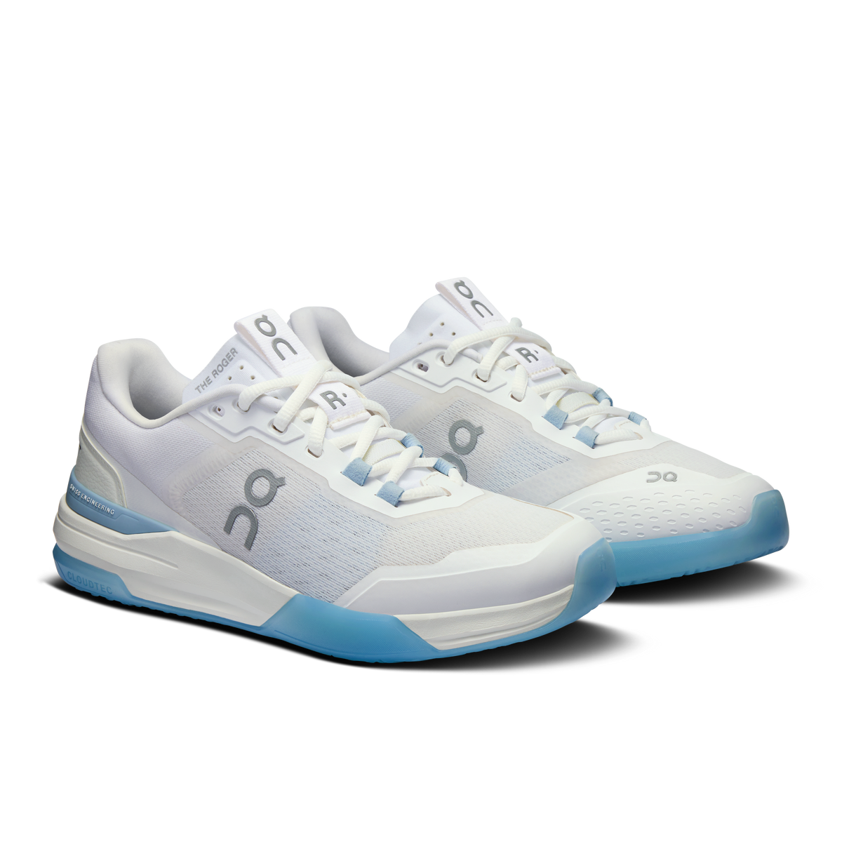 On THE ROGER Advantage Pro Tennis Shoes Women - White/Chambray Tennis Shoes On Running