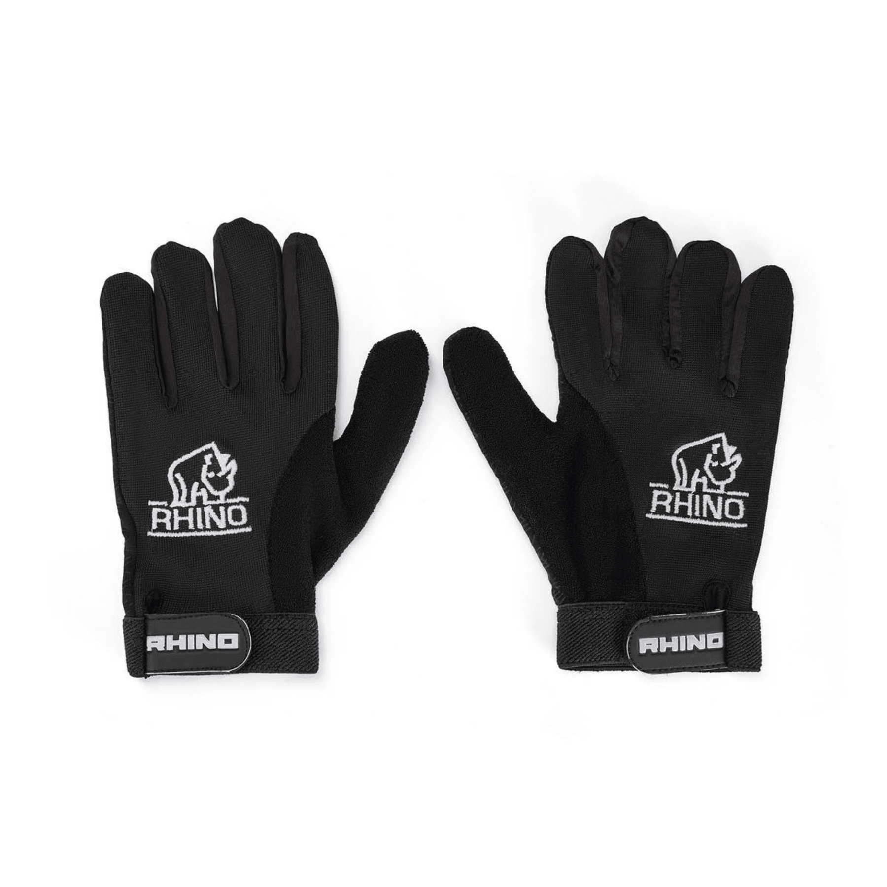 Rhino Pro Full Finger Mitts Junior - Black (RRP230) Rugby Gloves Rhino