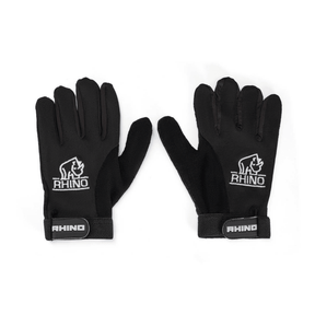 Rhino Pro Full Finger Mitts Junior - Black (RRP230) Rugby Gloves Rhino