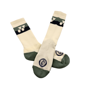 Yonex All England 1899 Crew Sock 26 Unisex - Cream Clothing Yonex