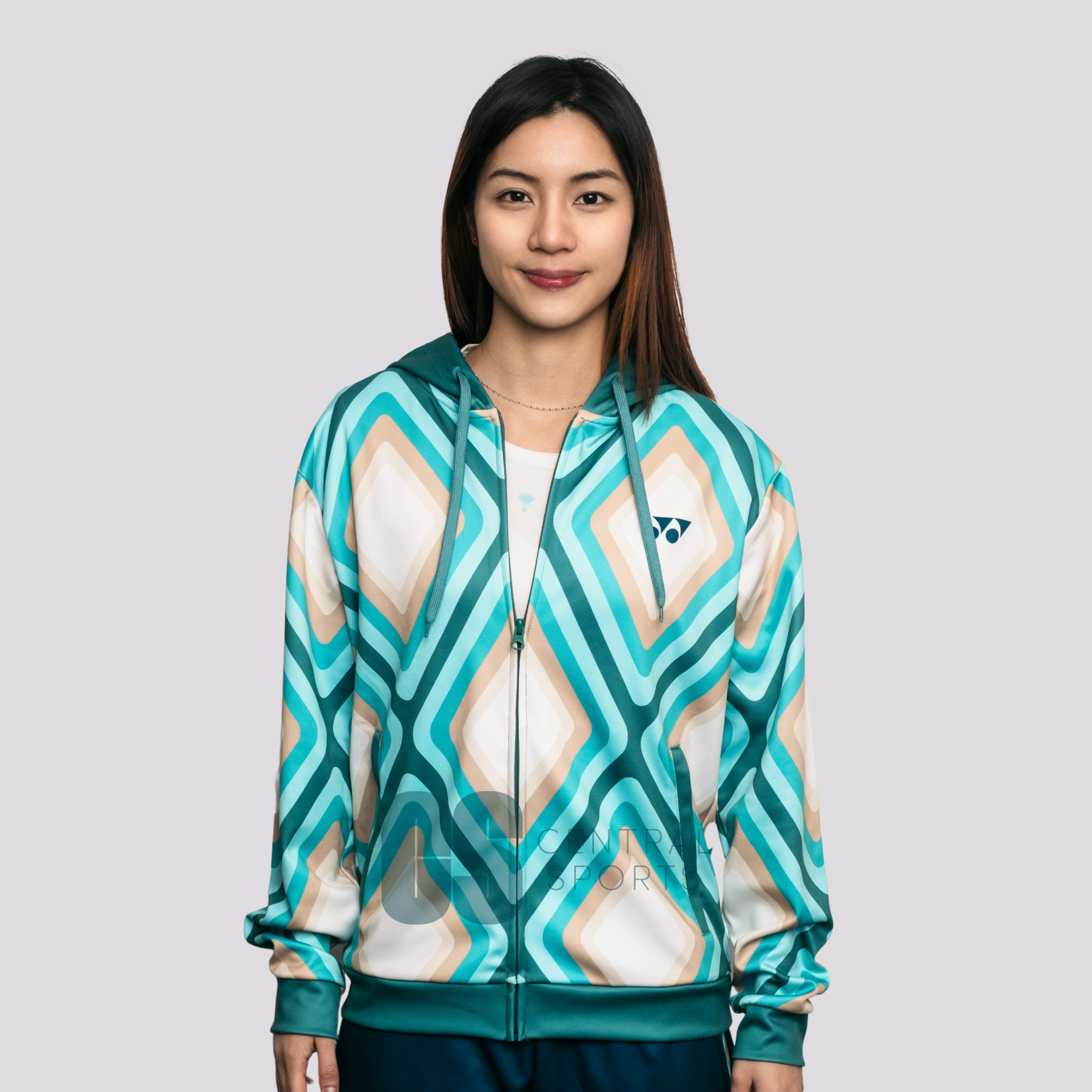 [Pre-Order] Yonex CNY2025 Diamond Unisex Zip Hood Jade/Ivory