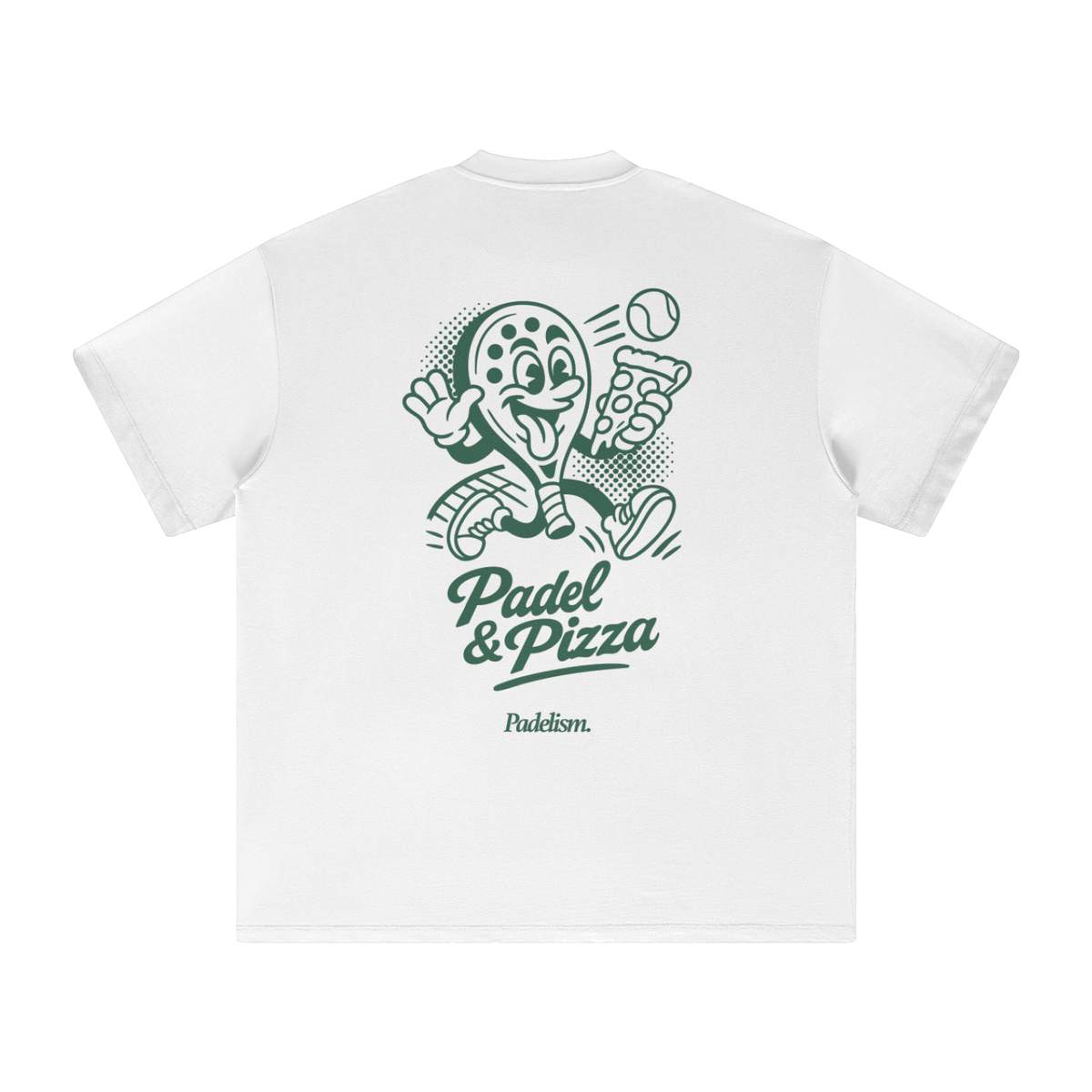 Padel & Pizza - Heavyweight T-Shirt White Padelism