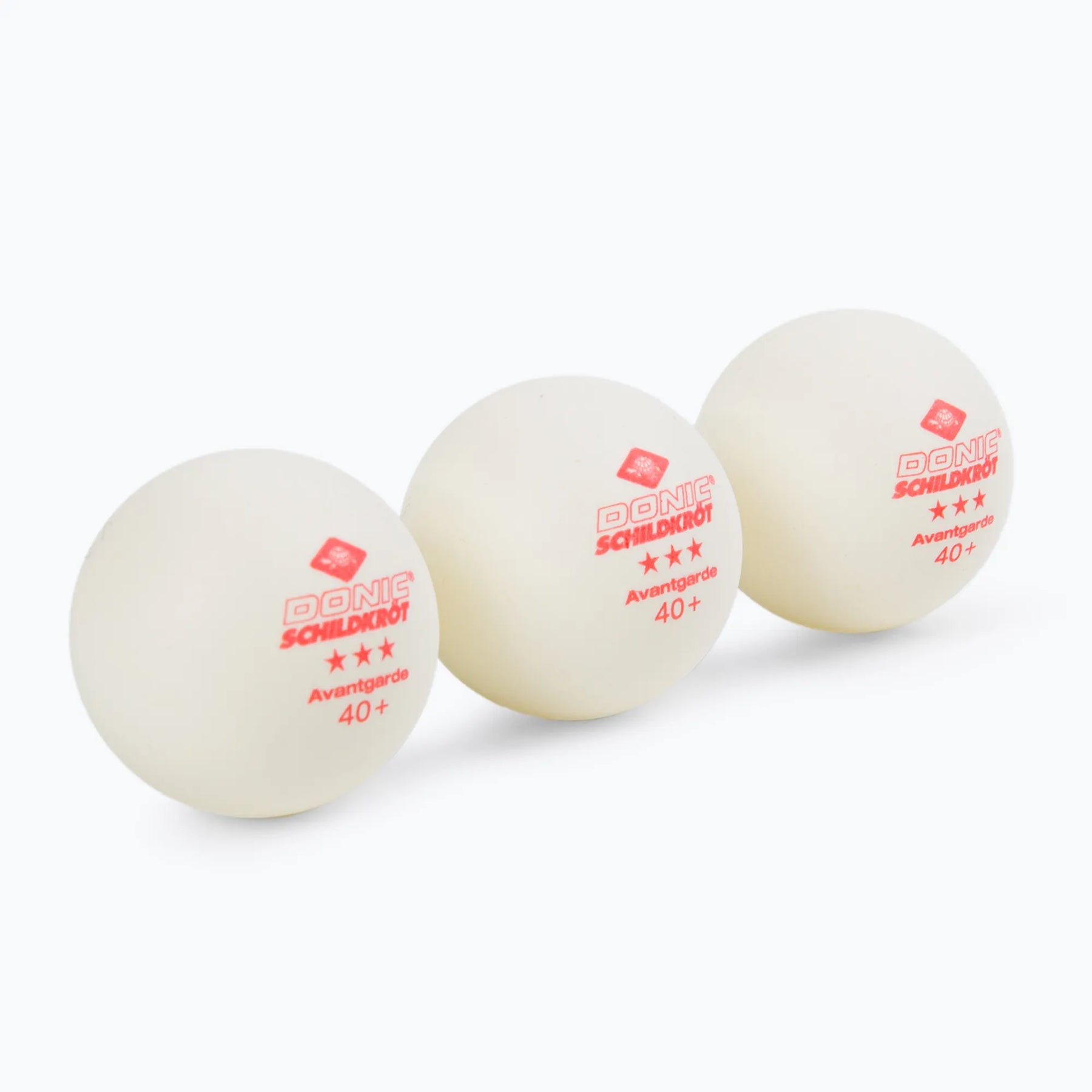 Donic-Schildkort 3-Star White Avantgarde Table Tennis Ball 3pcs - White