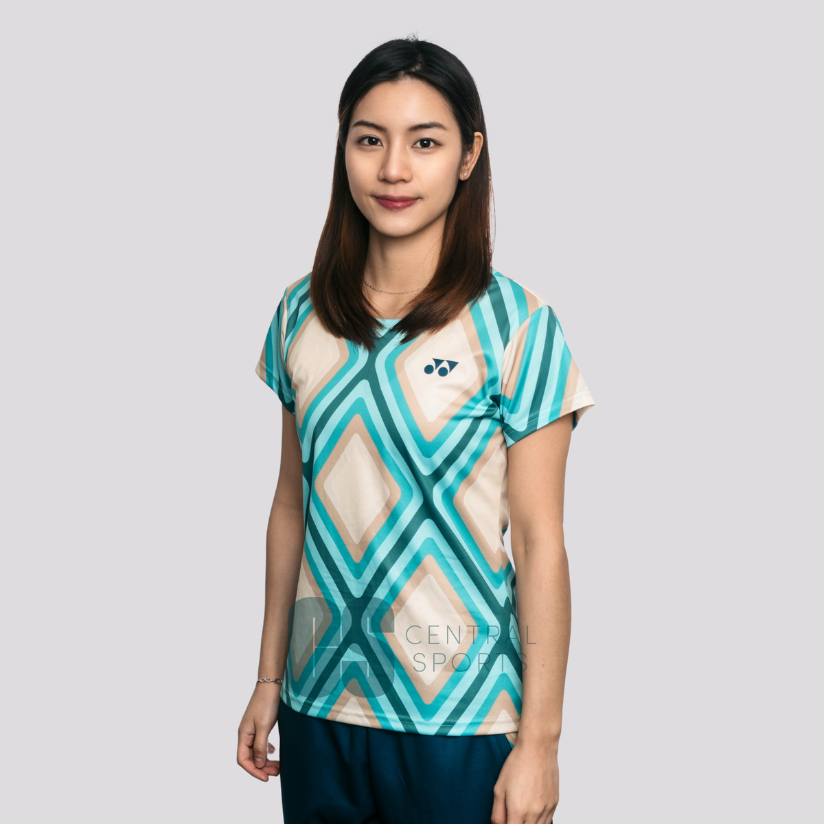 [Pre-Order] Yonex CNY2025 Diamond Training Top Women Jade/Ivory