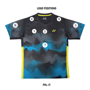 Yonex YTM 12 Mystic Mountains Crew Neck T-Shirt Unisex - Black Clothing Yonex