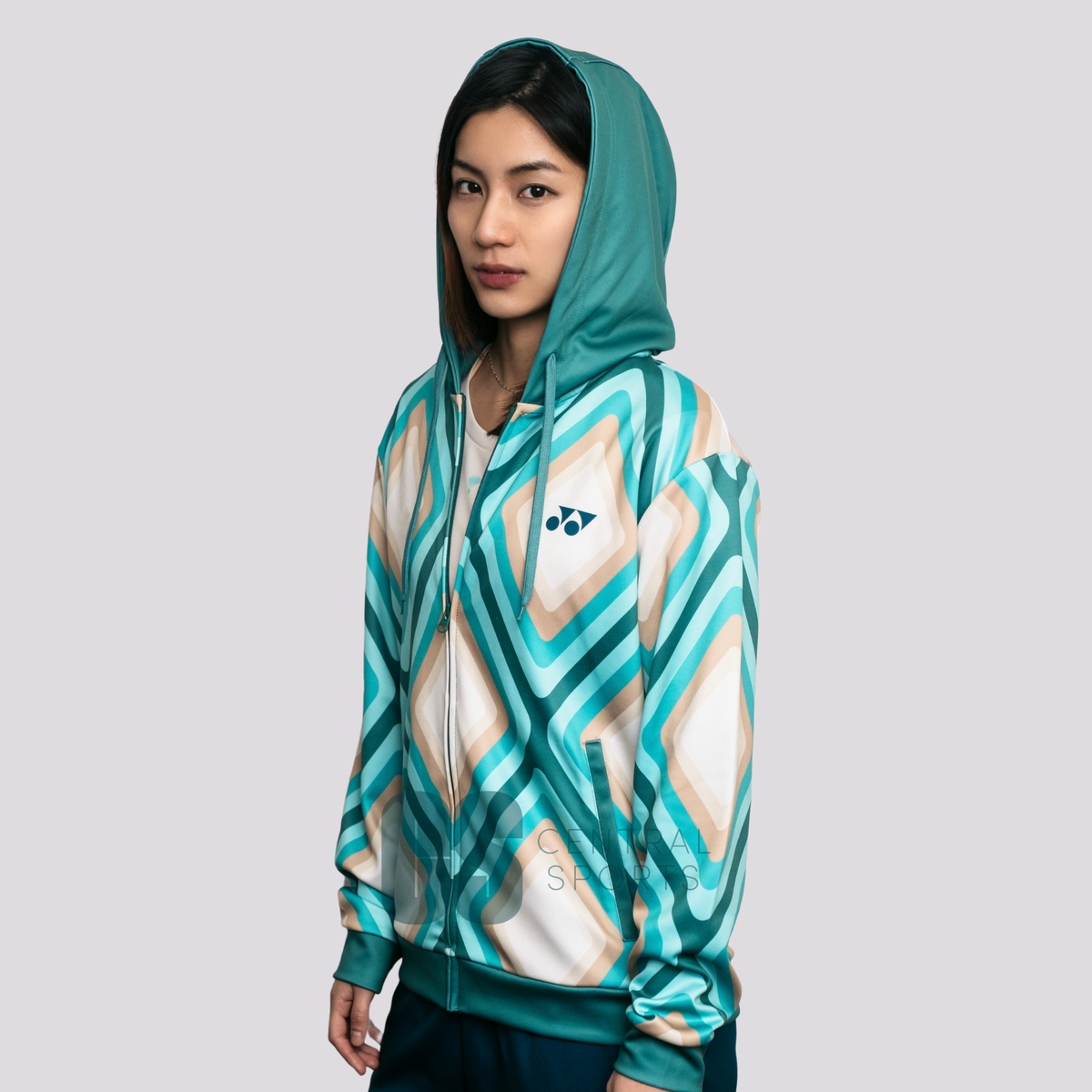 [Pre-Order] Yonex CNY2025 Diamond Unisex Zip Hood Jade/Ivory