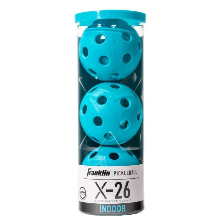 Franklin Indoor X-26 Pickleball 3pk Blue