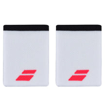 Babolat Logo Jumbo Wristband - White/Red White Strike Red 10.5 cm Accessories Babolat