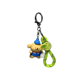 Central Sports UK Silicone Yellow Puppy Tennis Keyring, Green
