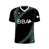Yonex Kit Teamwear BBA T012 Vortex V Neck T-Shirt Junior - Black/Green/White