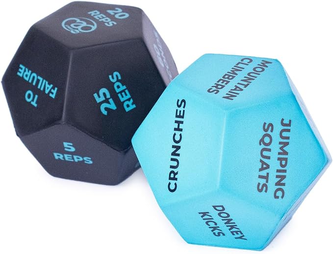 Fitness Mad 12-Sided Fitness Dice Pair