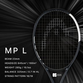 Head Speed MP L 2026 Tennis Racquet Strung - Black/White SP26 Tennis Rackets Head