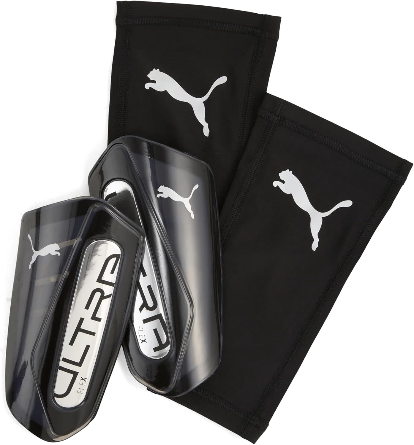 Puma Ultra Flex Sleeve Shin Guards - Black/Silver 03098703 Accessories Puma