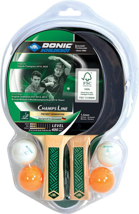 Donic-Schildkröt Champs Line 400 Table Tennis - Black/Green
