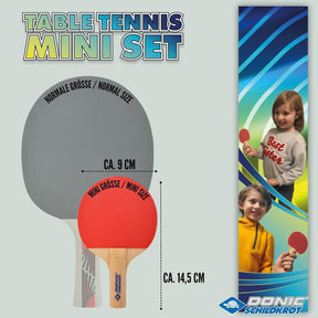 Donic-Schildkröt FSC Mini Table Tennis Set - Black/Red