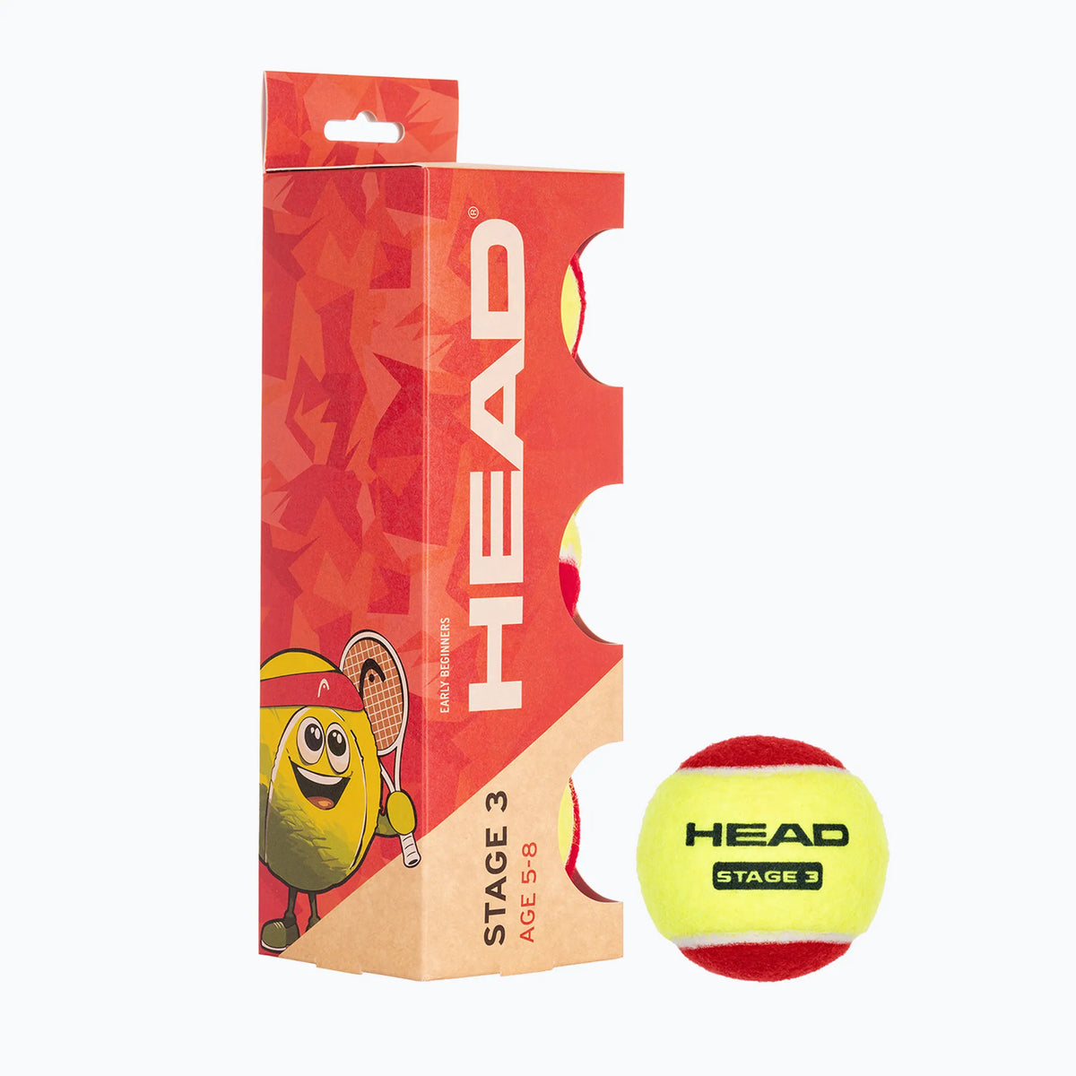 Head Stage 3 Tennis Ball 3 Pack - Red