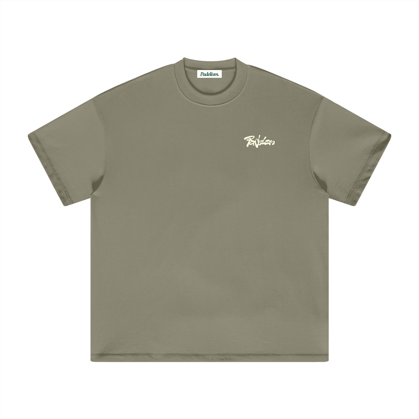 Flow - Heavyweight T-Shirt Gray Green Padelism